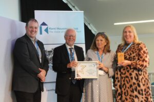 Town and Country Housing's income management team with their award